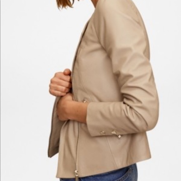 Mango 💯 sheep leather jacket - Picture 3 of 10